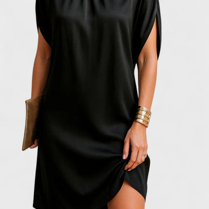 Lucy | Women's Mock Neck Short Dress Split Sleeve Going Out Dress