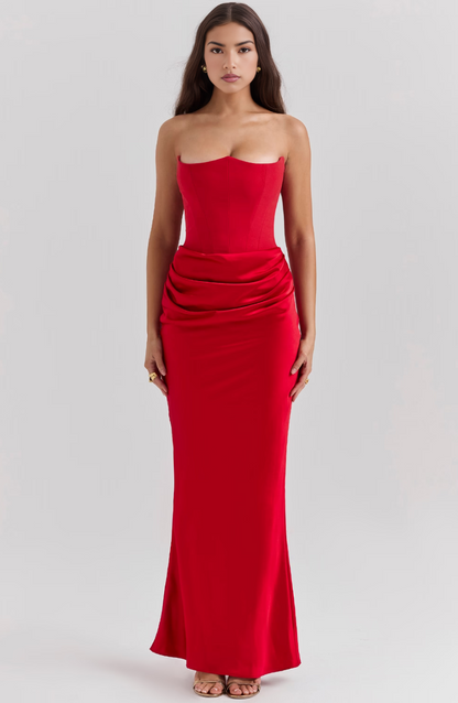 Eleanor | Women's Wedding Guest Lace Strapless Dress Evening