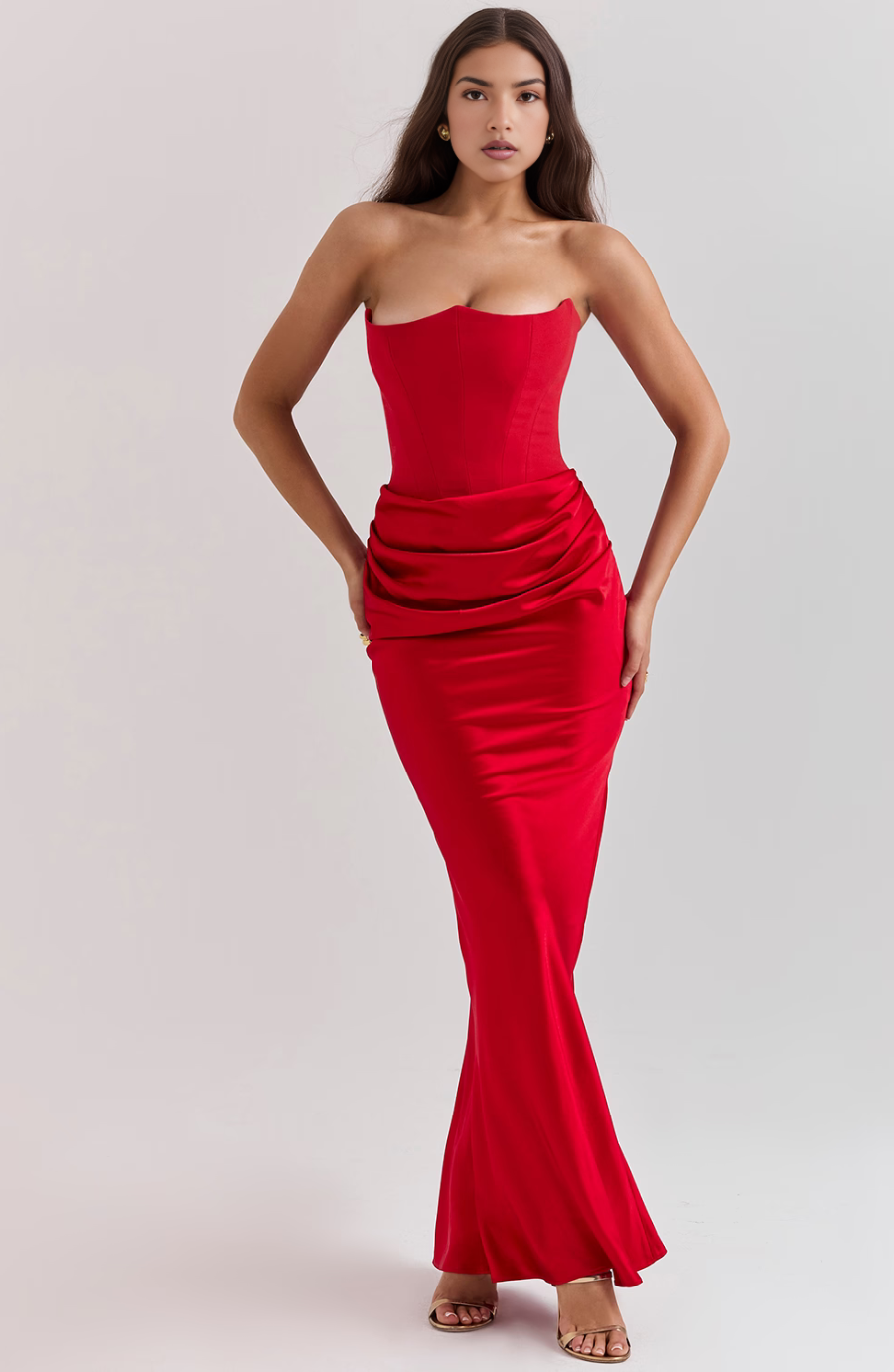 Eleanor | Women's Wedding Guest Lace Strapless Dress Evening