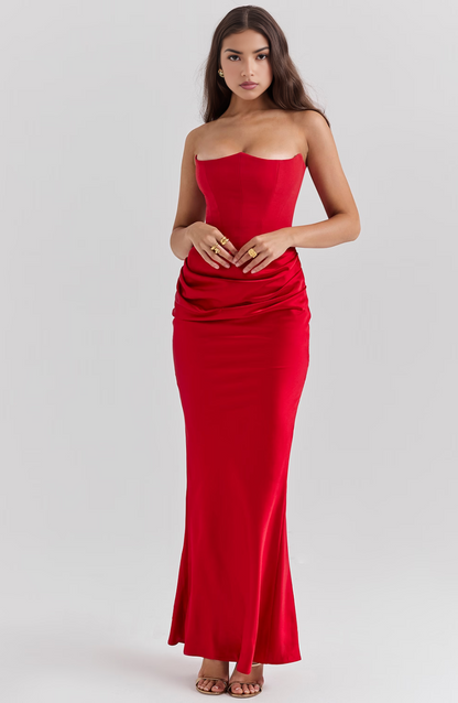 Eleanor | Women's Wedding Guest Lace Strapless Dress Evening