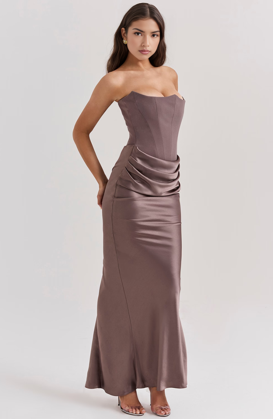 Eleanor | Women's Wedding Guest Lace Strapless Dress Evening