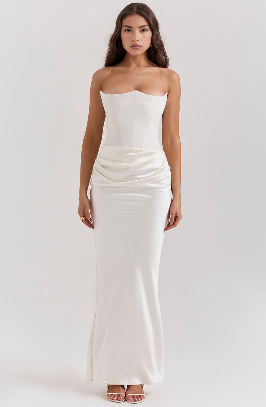 Eleanor | Women's Wedding Guest Lace Strapless Dress Evening