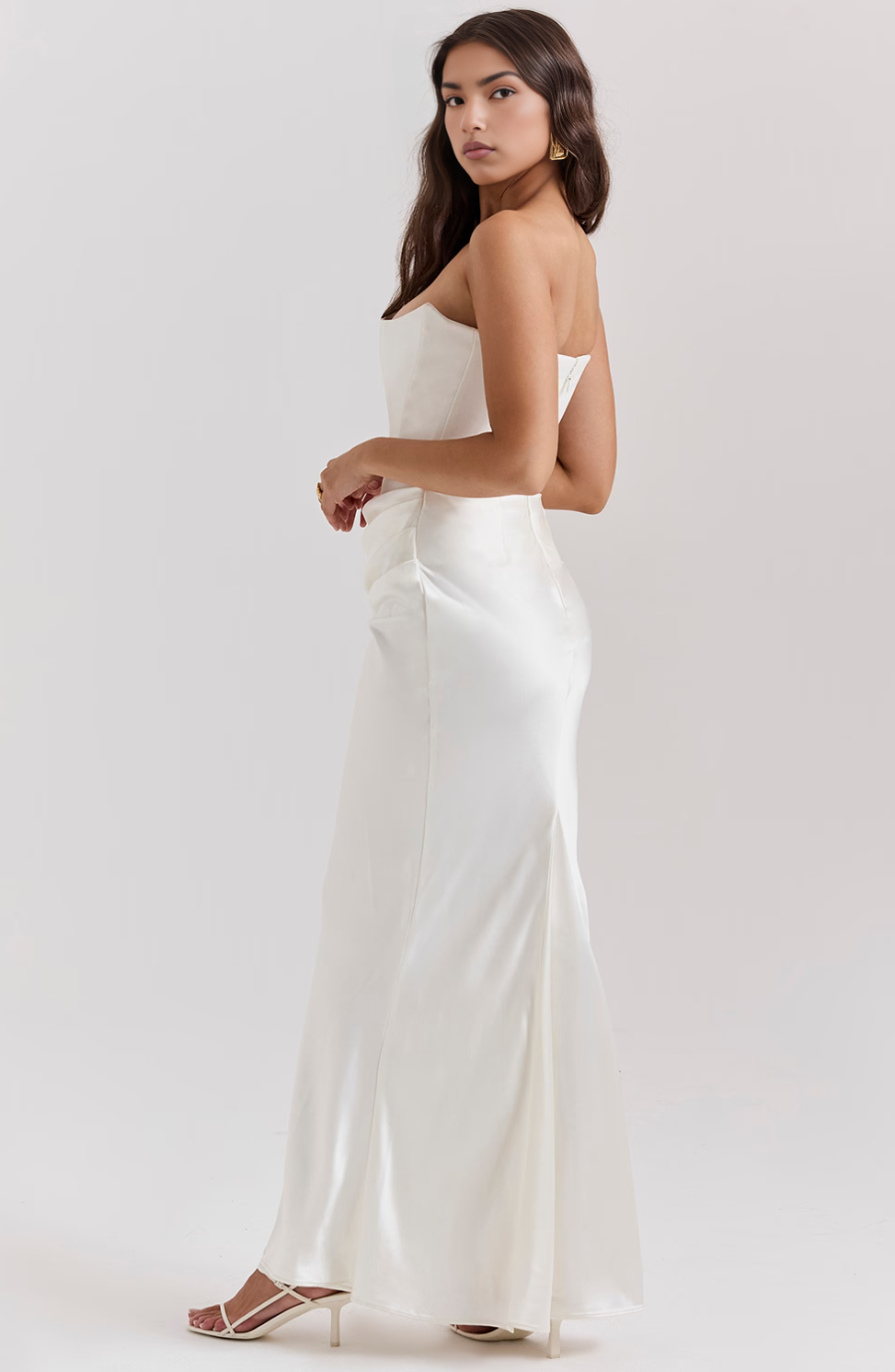 Eleanor | Women's Wedding Guest Lace Strapless Dress Evening