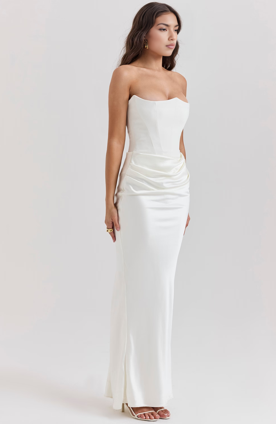 Eleanor | Women's Wedding Guest Lace Strapless Dress Evening