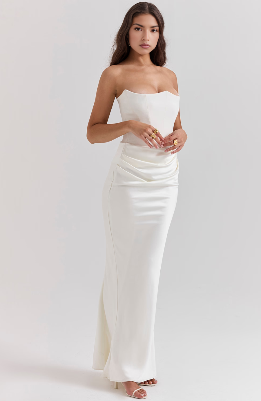 Eleanor | Women's Wedding Guest Lace Strapless Dress Evening