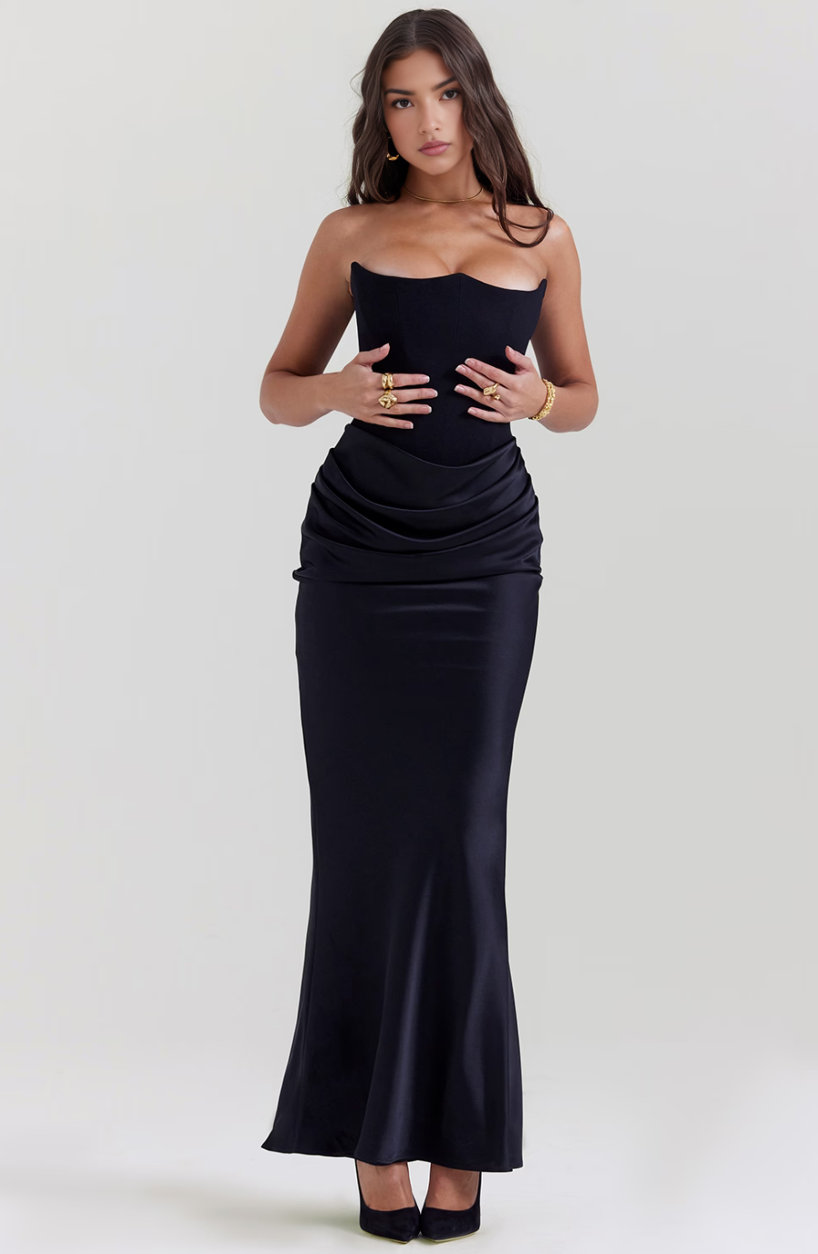 Eleanor | Women's Wedding Guest Lace Strapless Dress Evening