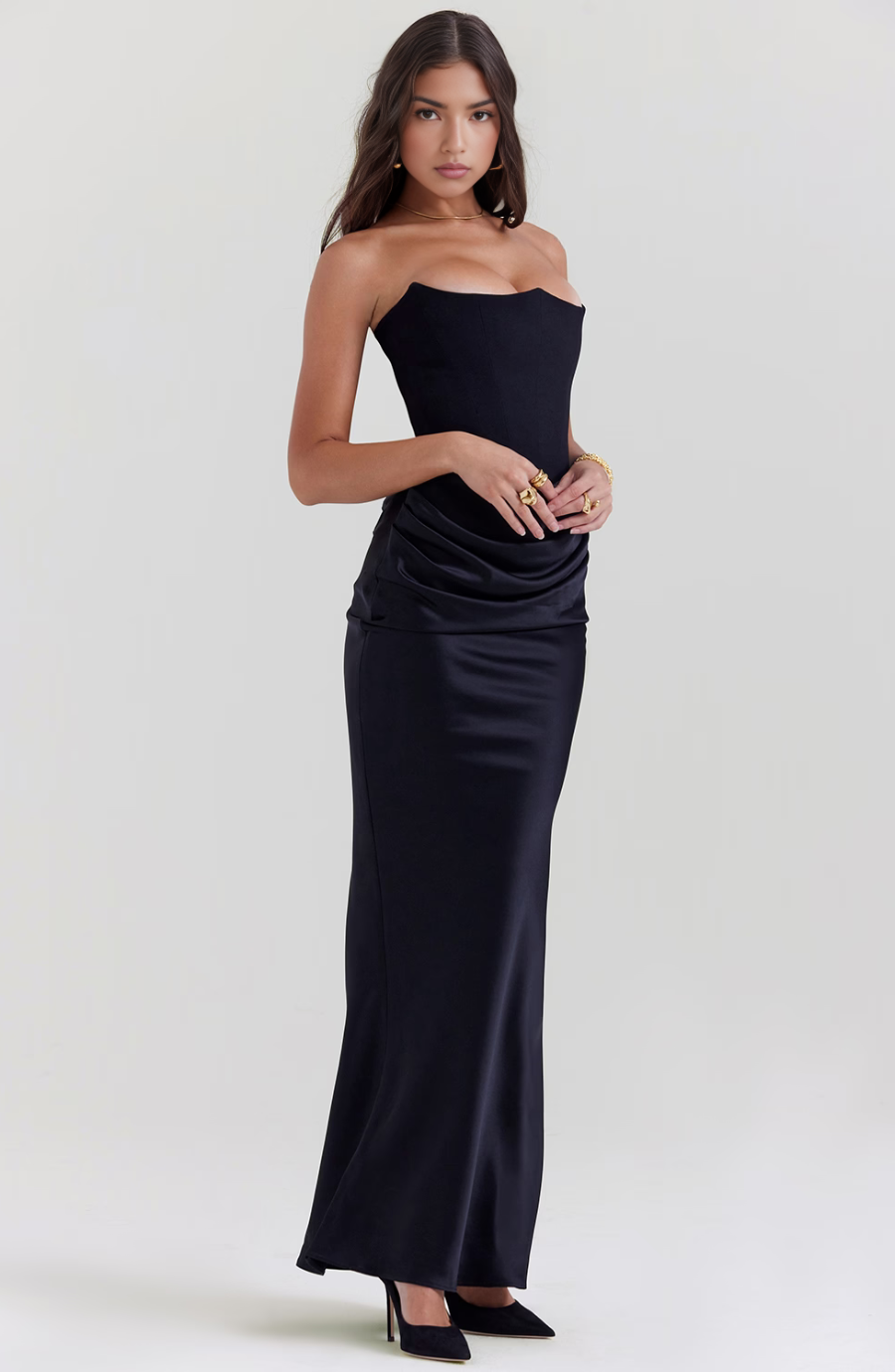 Eleanor | Women's Wedding Guest Lace Strapless Dress Evening