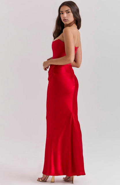 Eleanor | Women's Wedding Guest Lace Strapless Dress Evening