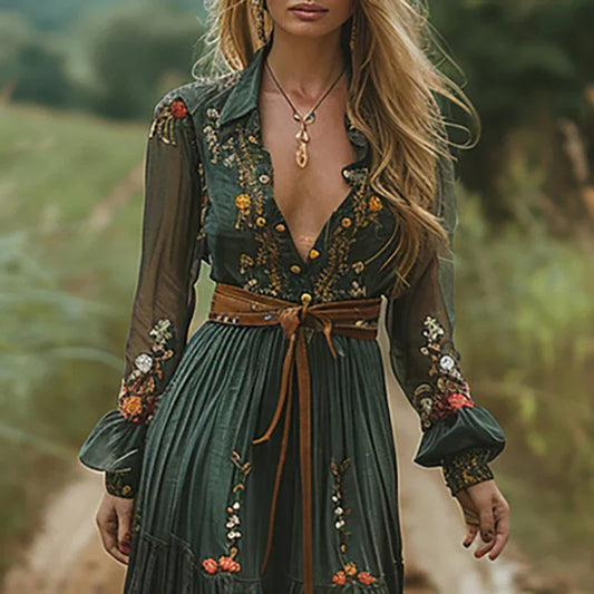 Madelyn | Bohemian Floral Maxi Dress