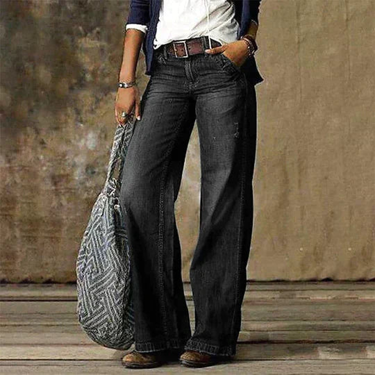 Kate | Women's High Waist Wide Leg Jeans Vintage Flare Denim