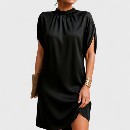 Lucy | Women's Mock Neck Short Dress Split Sleeve Going Out Dress
