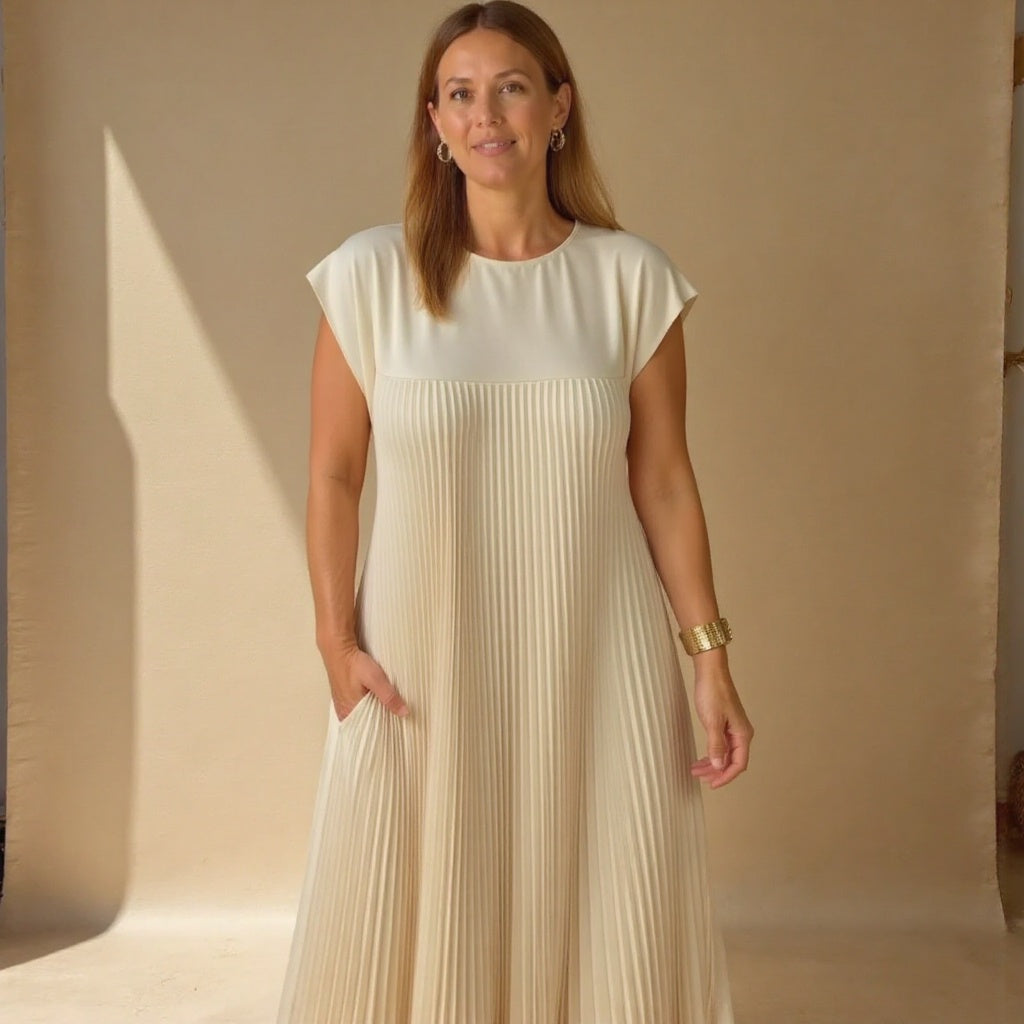 Elizabeth | Women's Flowy Pleated Maxi Dress Cocktail