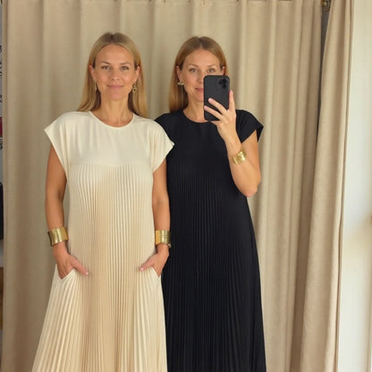 Elizabeth | Women's Flowy Pleated Maxi Dress Cocktail
