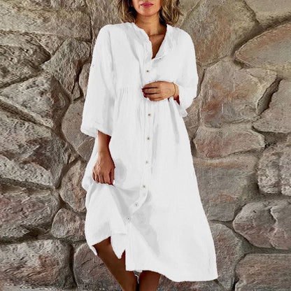 Olivia | Women's Flowy Refined Mid-Length Dress Evening