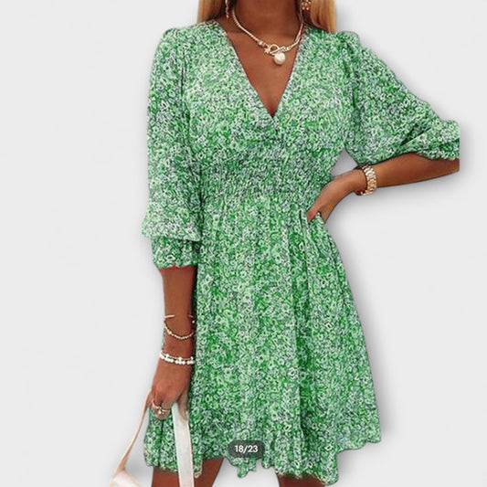 Amelia | Floral Puff Sleeve Dress for Women