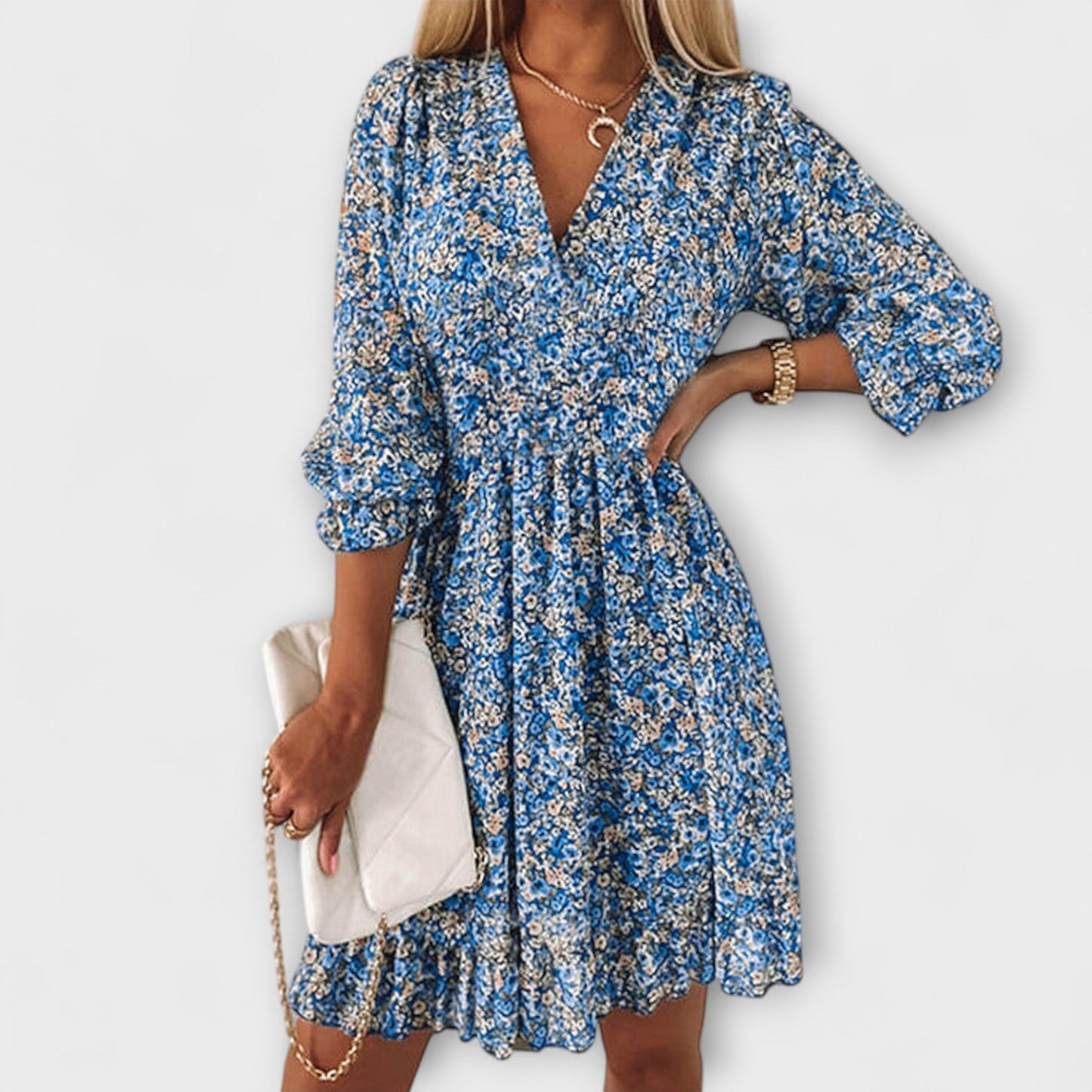Amelia | Floral Puff Sleeve Dress for Women