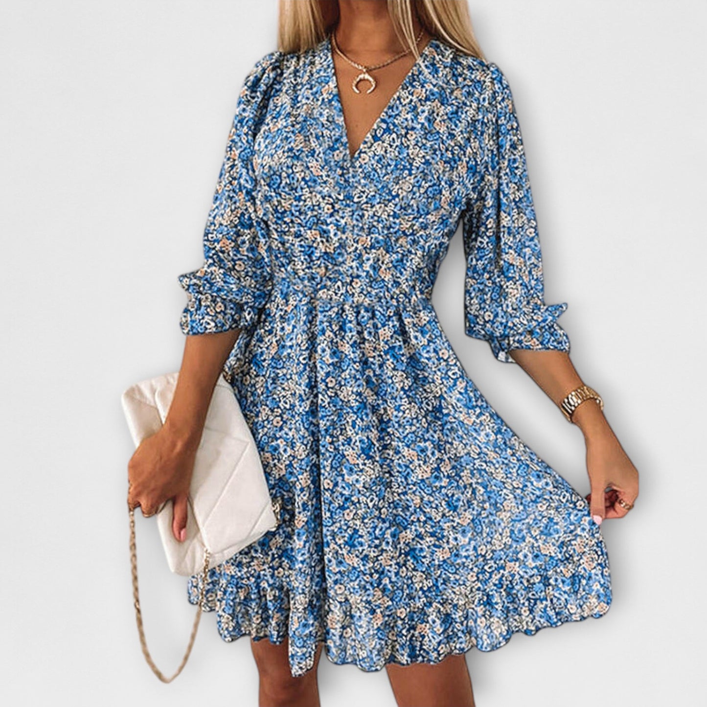 Amelia | Floral Puff Sleeve Dress for Women