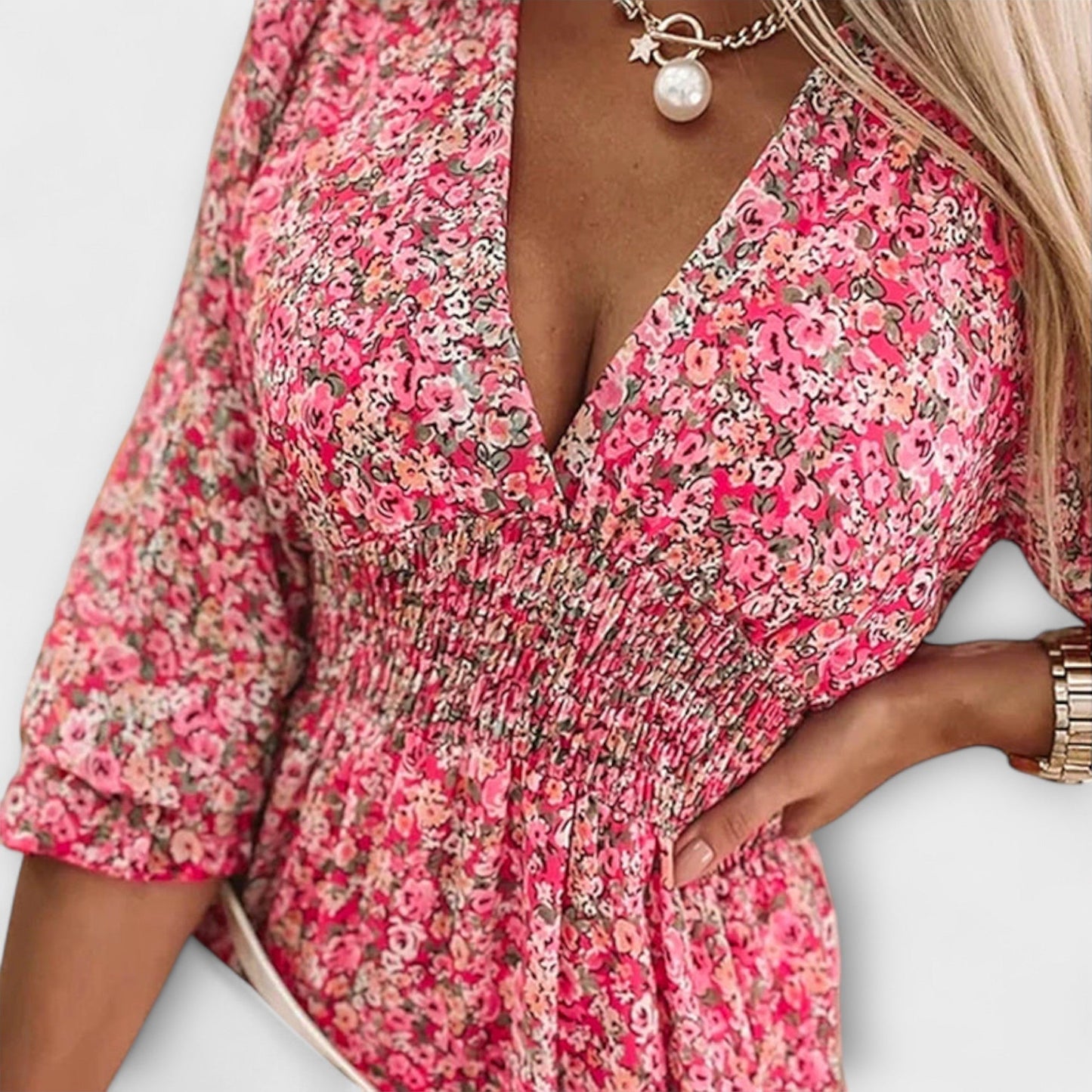 Amelia | Floral Puff Sleeve Dress for Women