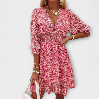 Amelia | Floral Puff Sleeve Dress for Women