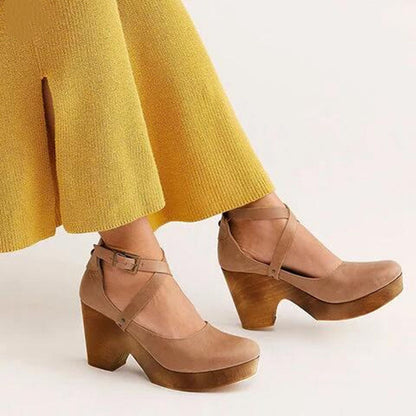 Melissa | Refined Wedge Heels with Closed Toe & Ankle Strap