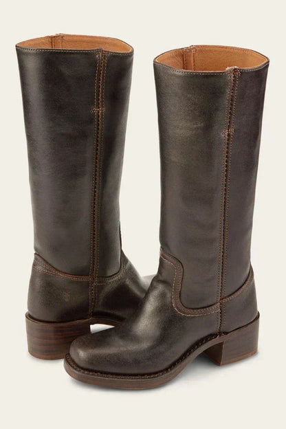 Elena | Knee-High Boots with Slim Fit and Structured Sole