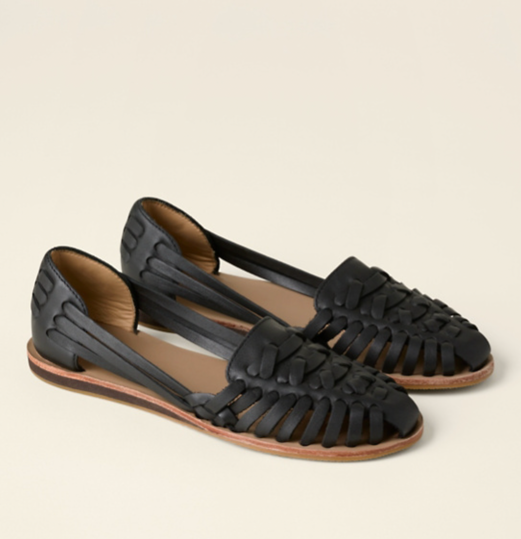 Brittany | Women's Woven Flat Buckle Sandals