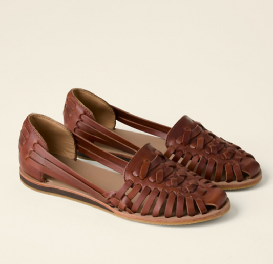 Brittany | Women's Woven Flat Buckle Sandals