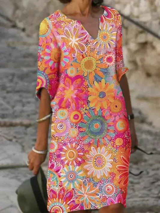 Brittany | Women's Floral Tummy Control Refined Dress Evening