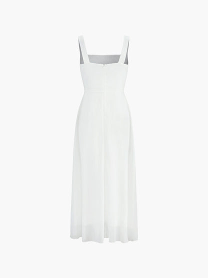 Khloe | Women's Square Neck A-Line Mid-Length Dress Summer Wedding