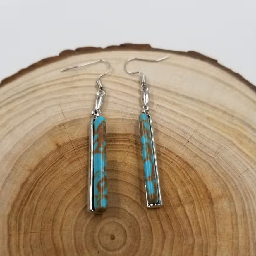 Brooke | Retro Turquoise Earrings