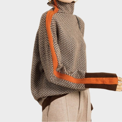 Trinity | Herringbone Premium Turtleneck