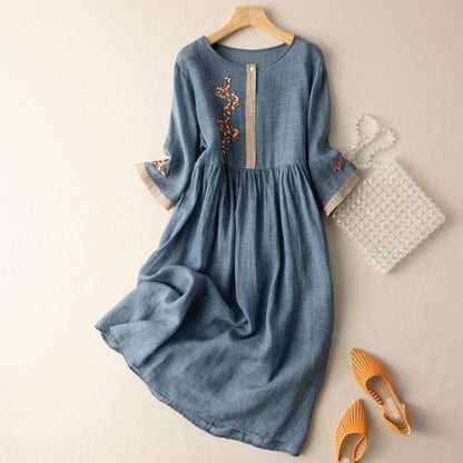 Isabella | Pattern Relaxed Mid-Length Dress