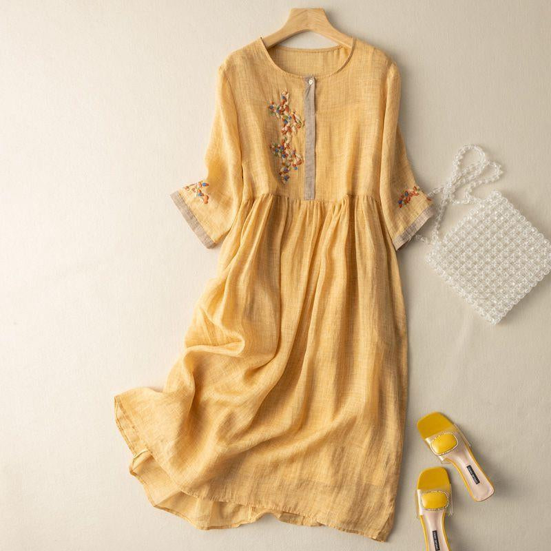 Isabella | Pattern Relaxed Mid-Length Dress