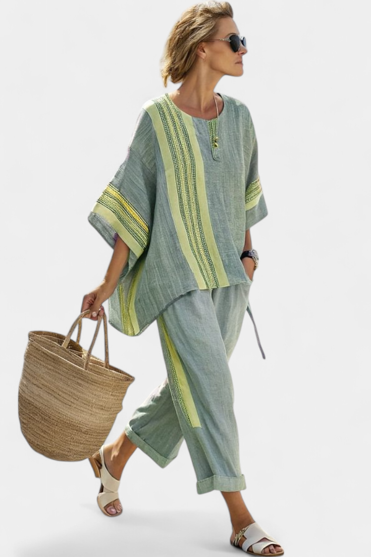 Bailey | Women's Two-Piece Set Oversized Top & Tapered Pants