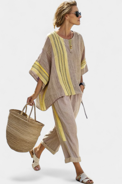 Bailey | Women's Two-Piece Set Oversized Top & Tapered Pants