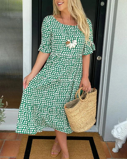 Emery | Relaxed Mid-Length Dress With Dots