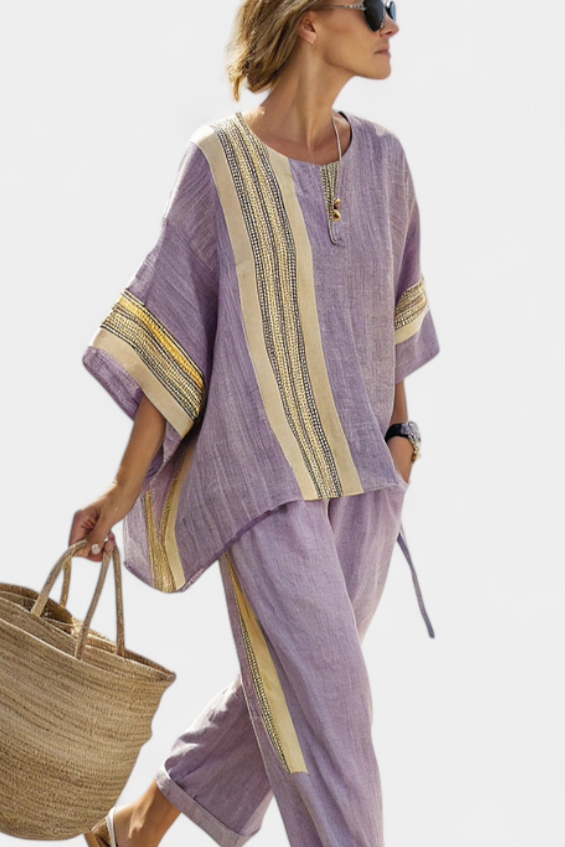 Bailey | Women's Two-Piece Set Oversized Top & Tapered Pants