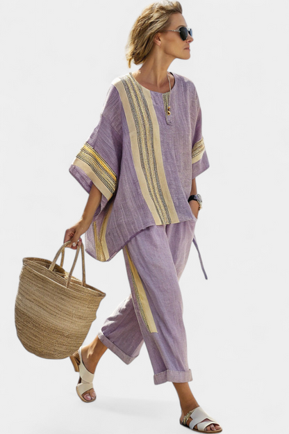 Bailey | Women's Two-Piece Set Oversized Top & Tapered Pants