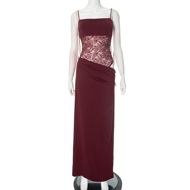 Everly | Long Dress with Lace Detail
