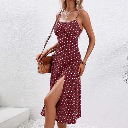 Brittany | Polkadot Mid-Length Dress