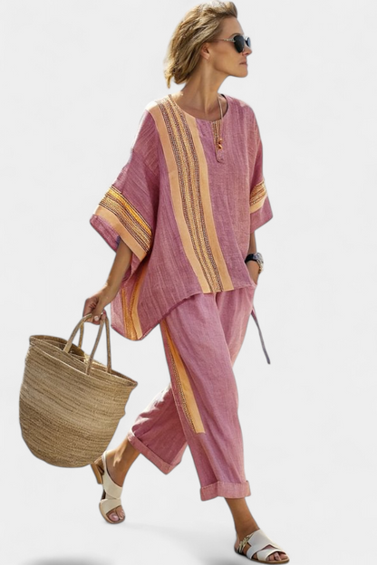 Bailey | Women's Two-Piece Set Oversized Top & Tapered Pants