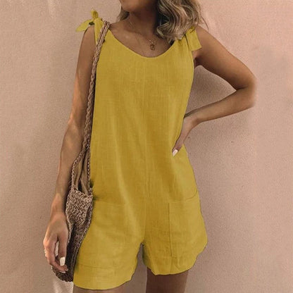 Lydia | Bow Strap Pocket Playsuit