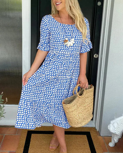 Emery | Relaxed Mid-Length Dress With Dots