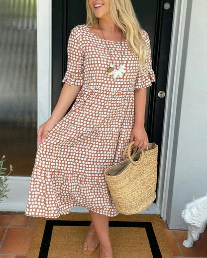 Emery | Relaxed Mid-Length Dress With Dots