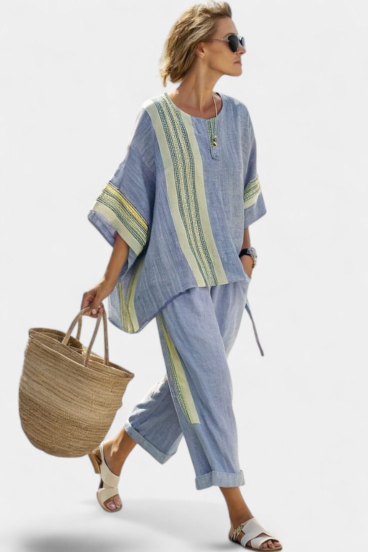 Bailey | Women's Two-Piece Set Oversized Top & Tapered Pants