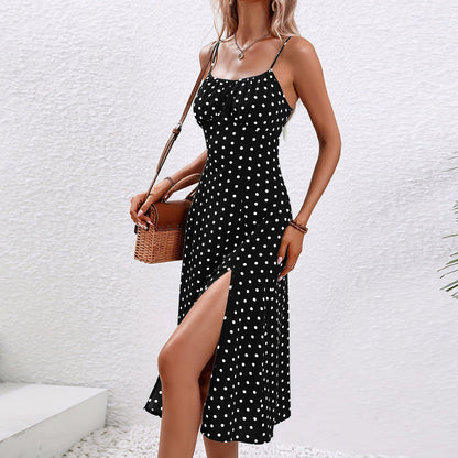 Brittany | Polkadot Mid-Length Dress
