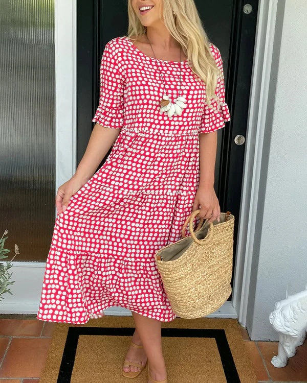Emery | Relaxed Mid-Length Dress With Dots