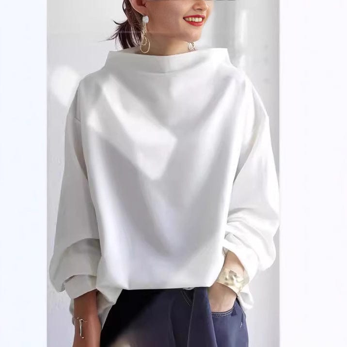 Colleen | High-Neck Plush Knit Top