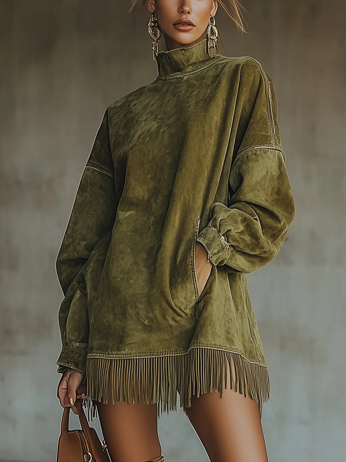 Caroline | Cozy Fringe Dress