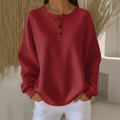 Amy | Snug Waffle Sweater